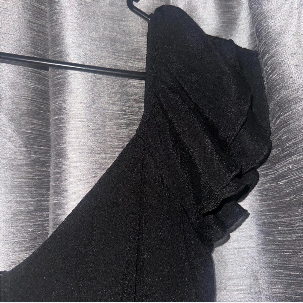 Trixxi Black Ruffled Midi Dress - Picture 3 of 4